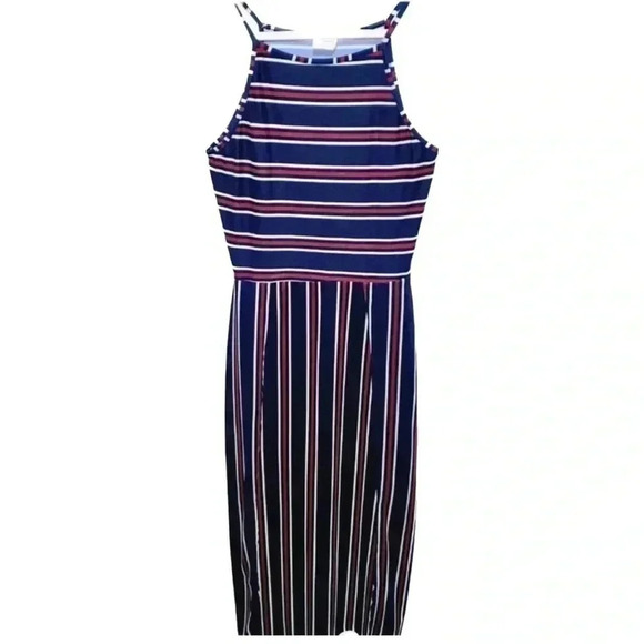 Anthropologie Caution to the Wind Halter top midi slit dress - size medium - Picture 2 of 7